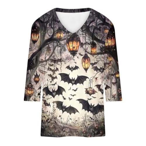 ZHIHAIHEN 3/4 Sleeve Blouses for Women Halloween - image 4