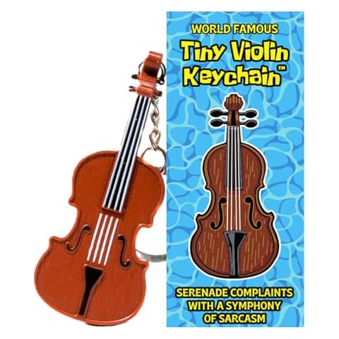DR DINGUS World's Smallest Violin - Mr Krabs Sad Music from SpongeBob - Exclusive License - Pocket Sized Tiny Violin Keychain Symphony of Empathy Cover