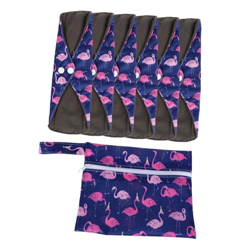 BIUDECO Compresas Sanitarias Reutilizables de Bambú Lavables y Absorbentes con Bolsa Unidades para Mujer