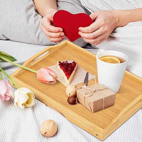 Mayyol Breakfast Bed Tray For Eating - Raised Food Table Up To 9.5" On Lap Sofa - Adjustable Bamboo Serving Tray - Portable Snack Platter With Folding Legs Ideal For Bedroom Picnic #TOP5