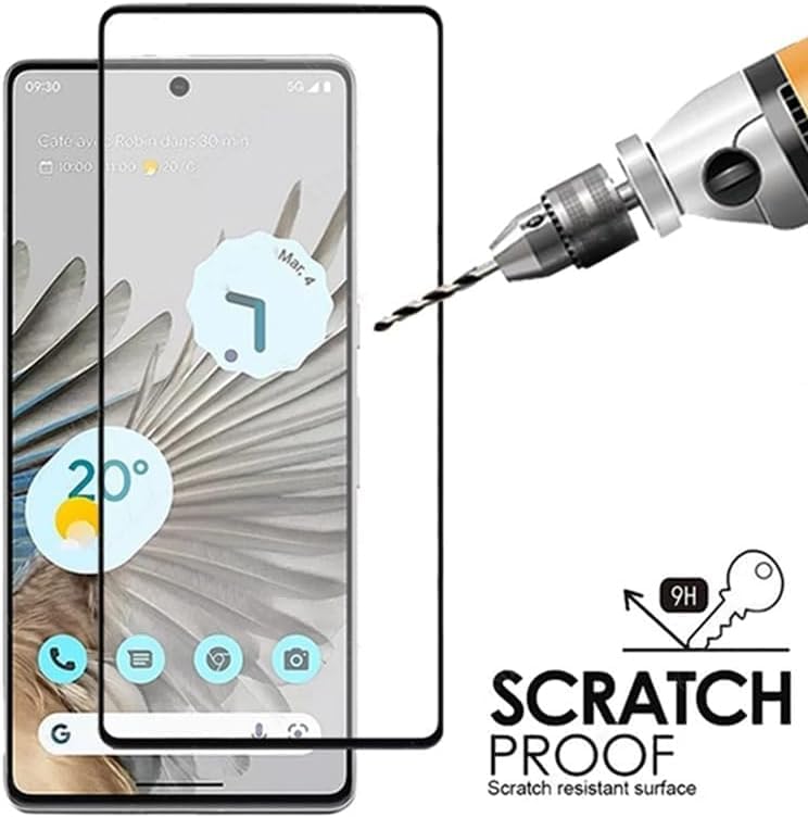 Image of DD SON Tempered Glass Screen Protector Compatible for Google Pixel 8 5G HD Glass with Edge to Edge Coverage and Easy Installation kit,Black