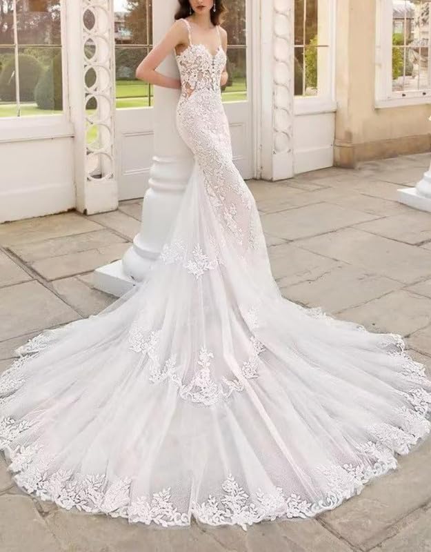 Brautkleider Hochzeitskleider | Schlichtes Meerjung Produktbild-Vorschau 2