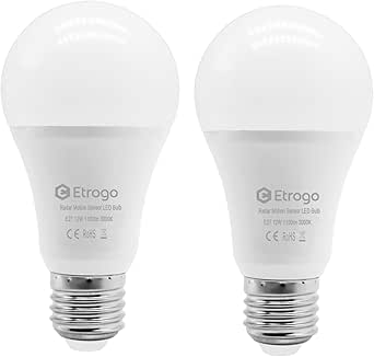 Lapadina LED E27 con Sensore di oviento 12W Luce Calda 3000K 1000L