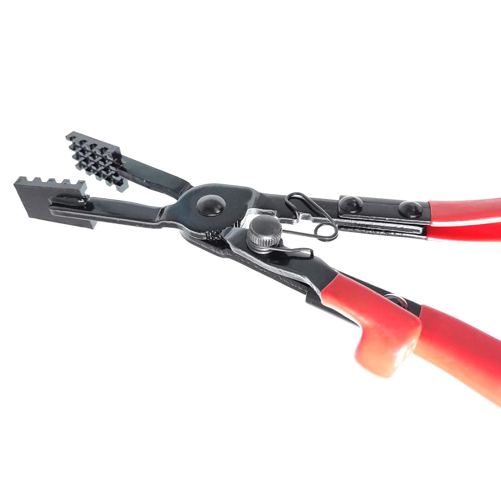 Alicates de abrazadera de manguera de metal texturizado, mango corto, abrazadera de manguera extendida para reparación de coche, herramienta de extracción de alicates de mano