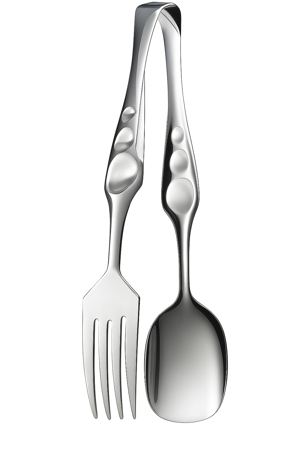 Fitto 3-in-1 Fork Spoon Tong – Multifunctional Kitchen Utensil, Stainless Steel with Heat-Resistant Handles, Ideal for Serving, Cooking, and Grilling – Durable, Easy to Clean