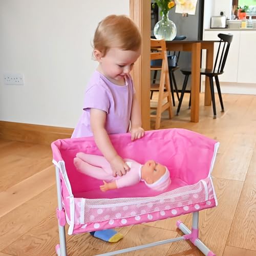 Dolly Tots Beside Me Bedside Pink Cot, Petit - Image 2