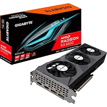 PLACA DE VIDEO GIGABYTE RX 6600 EAGLE 8GB GDDR6 128BITS GV-R66EAGLE-8GD