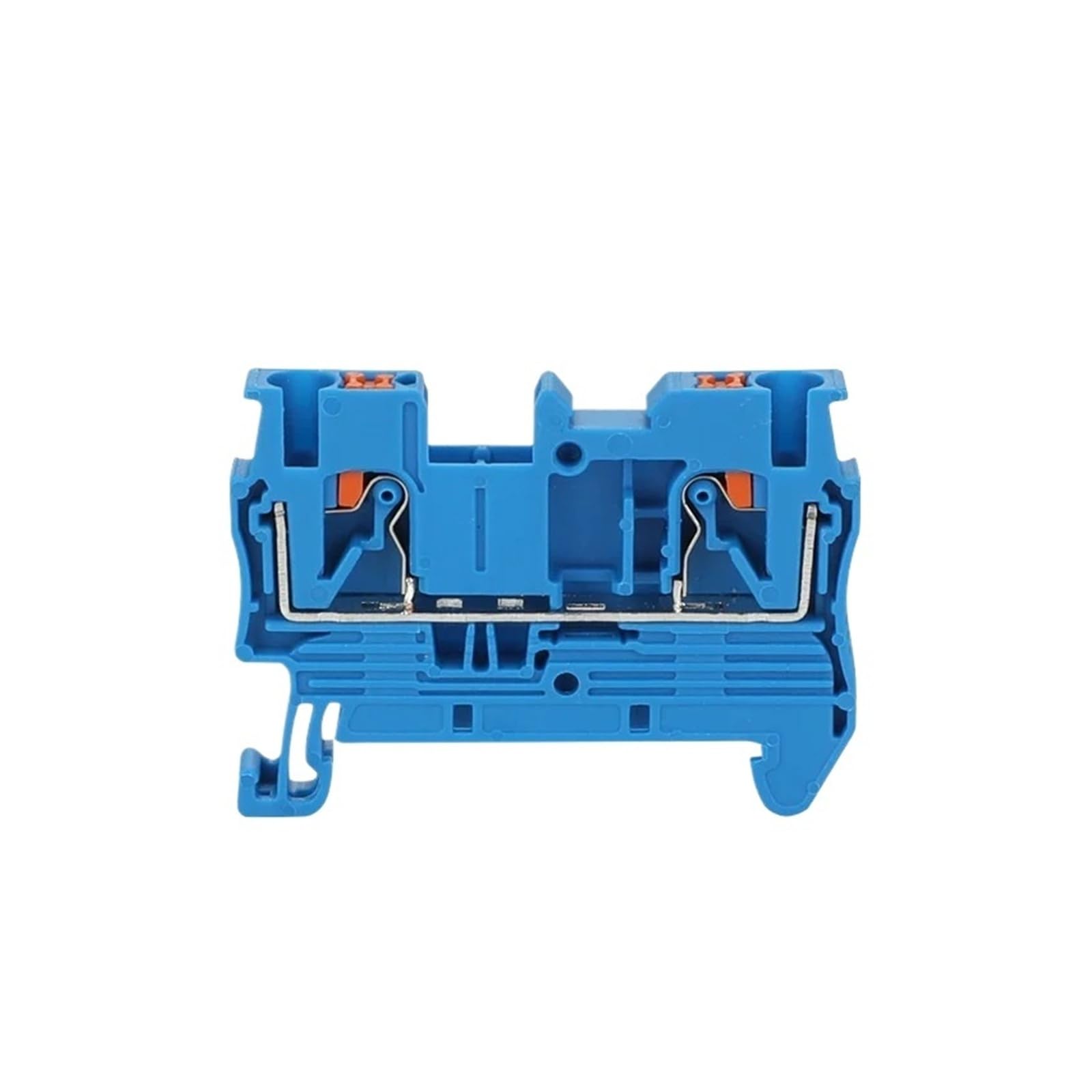 Bloque de terminales PT2.5 para riel DIN NS35 conector azul de 2.5mm² sin tornillos 10 piezas 4