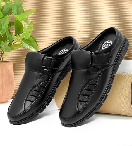 Image of BRUTE Leather Sandals for Men | Open Fisherman Sandals | Half Sandals