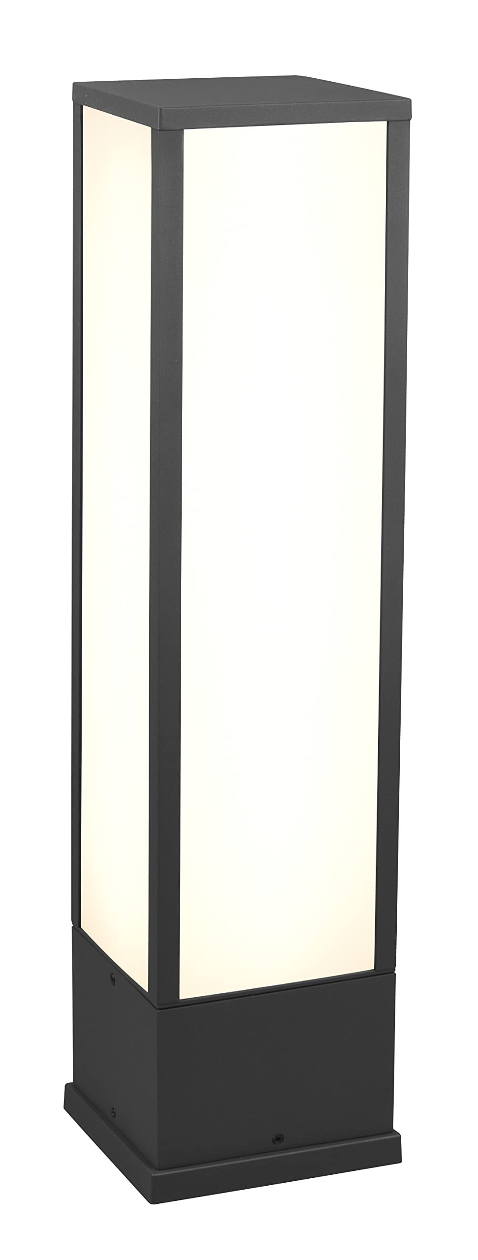 Trio Leuchten Fuerte 526260142 LED Outdoor Path Light Die-Cast Aluminium Anthracite Acrylic Shade Opal White Includes 15 Watt LED