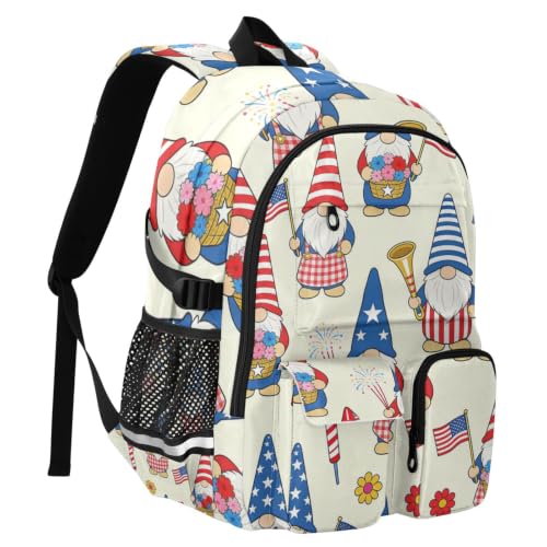 Mochila escolar de gnomos resistente con correas acolchadas 2