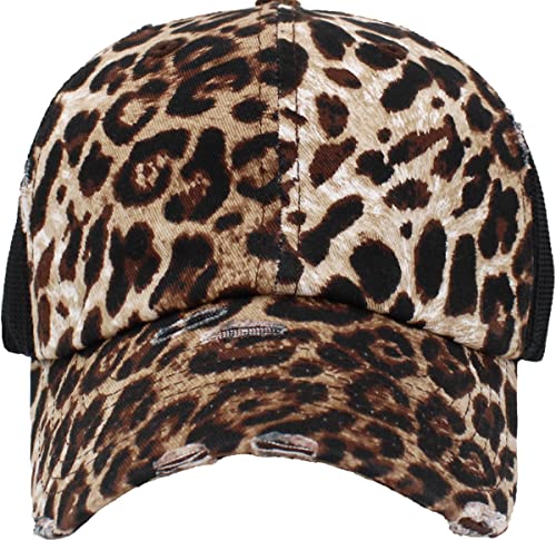 Image of Classic Plain Ponytail Messy High Bun Headwear Adjustable Cotton Trucker Mesh Glitter Hat Baseball Cap