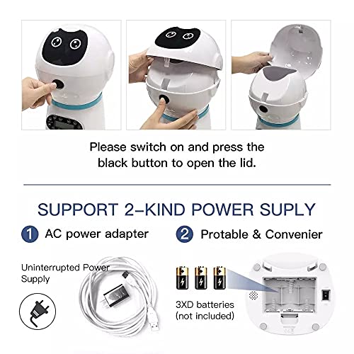 Nufun 3.5L Automatic Cat Dog Feeder,10s Voice Recorder Indoor Timed Auto Feeders Dry Food Dispenser Container for Small… - Image 3