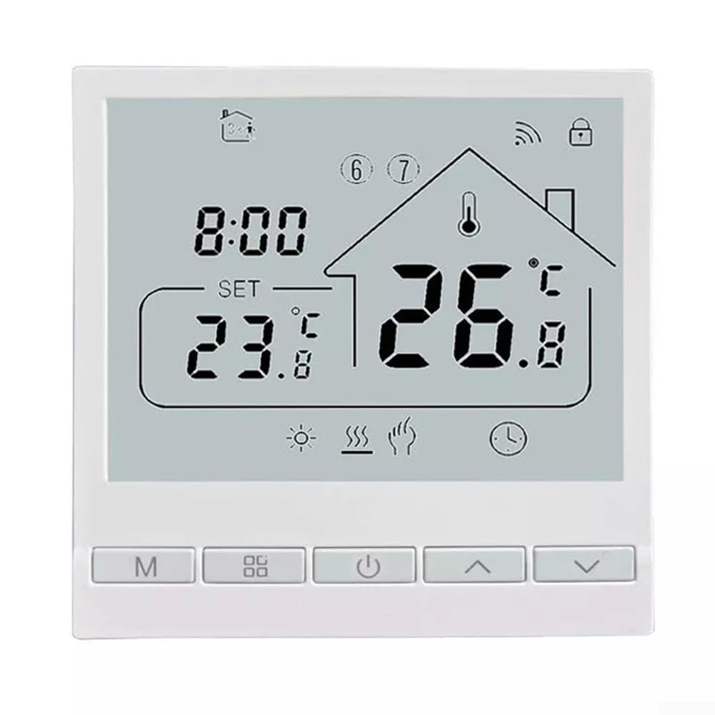 WiFi Smart Thermostat Enabled Programmable Thermostat, Programmable Thermostats for Underfloor Heating Controller (3A)