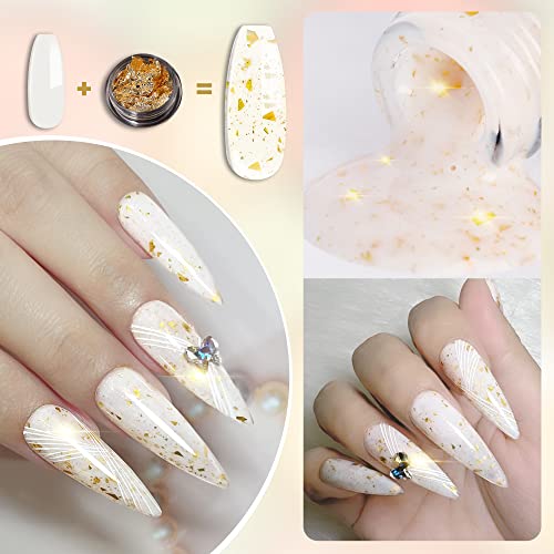YTD Likomey UV Nagellack Shellac Set,6 Farben Transluzent mit Base und Top Coat Kit,Farbgel für Gelnägel Maniküre Jelly… – Bild 4