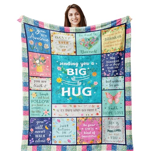 Butonus Get Well Gifts for Women After Surgery Thinking of You Inspirational Encouragement Feel Better Gifts for Women Knee Post Surgery Recovery Blanket for Woman Hug Healing Blanket 60x50in