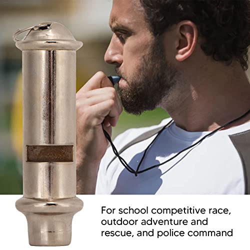 5 Silbatos de Acero Inoxidable con Lanyard para Emergencia miniatura 3