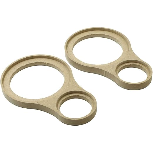 Unifizz 2pcs Car Speaker Spacer Stereo Mount Adapter Ring Br