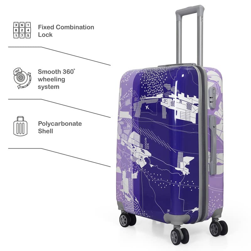Image of Polo Class 2Pc Set Trolley Bag (24 /28 inch)-Purple