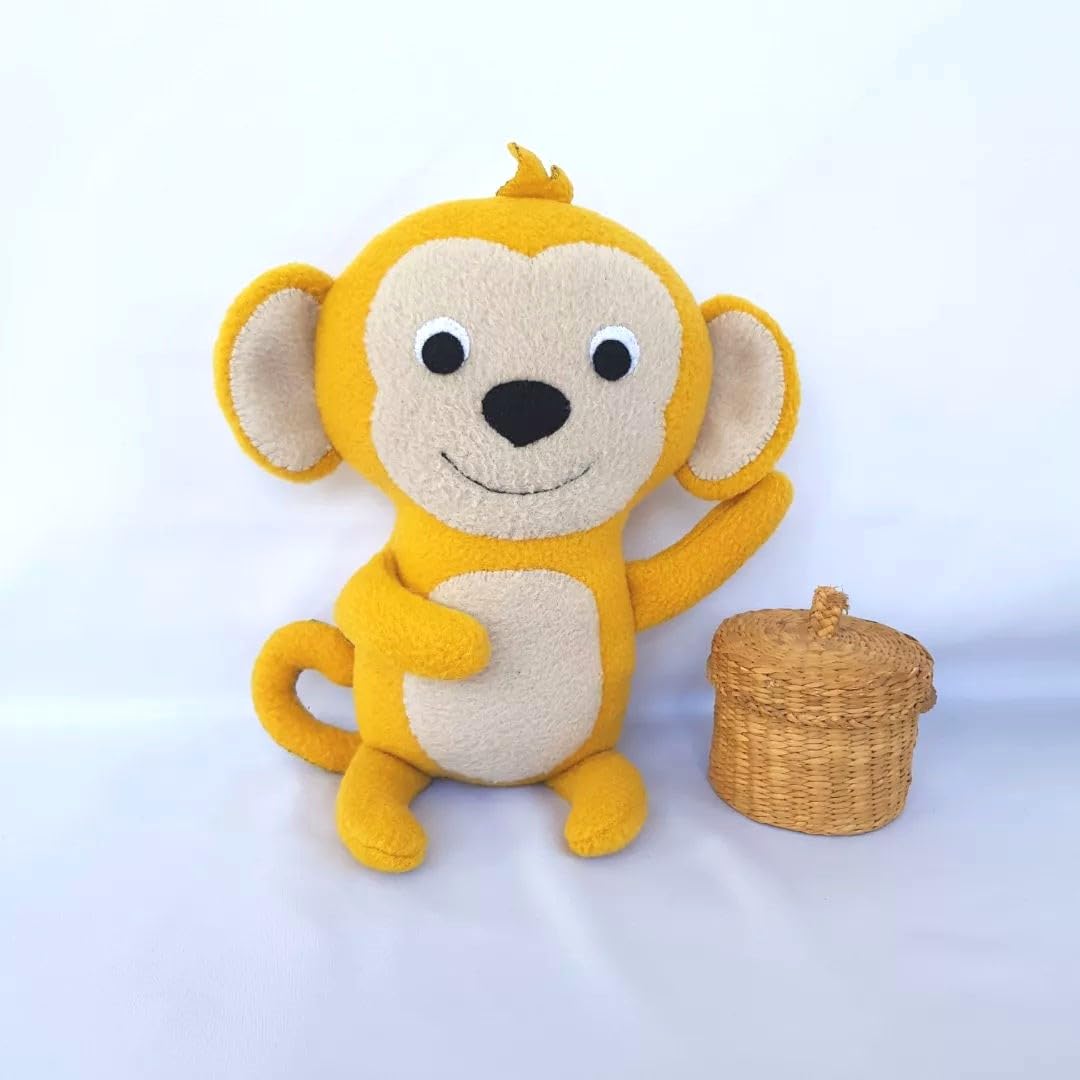 Peluche singe jaune doudou Générique pour bébé