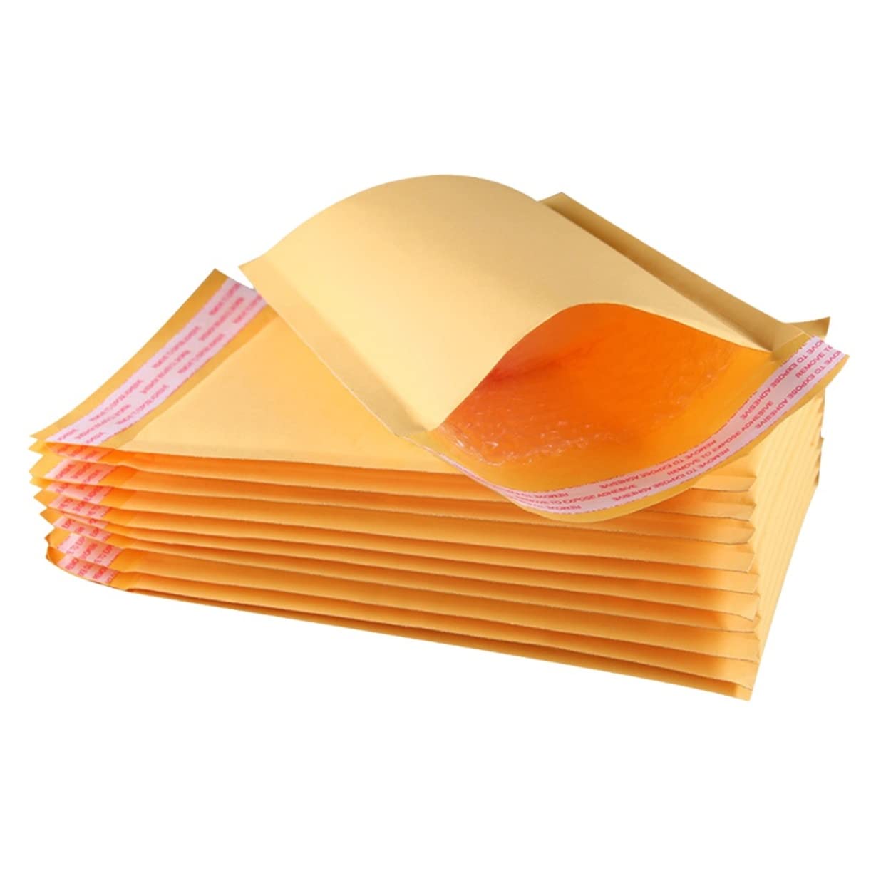 Buste Imbottite a Microbolle in Carta Kraft 50 Pezzi Arancia | Pe, per Ufficio e Casa, Adatte Spedizione e Protezione della Corrispondenza