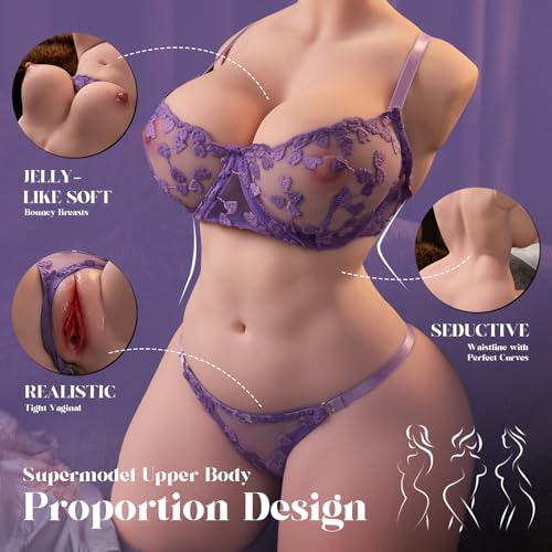 Sexpower 30LB Life-Size Lifelike Female Sex Doll, Adult Toys for Men with Huge Super Soft Jelly Breasts & Plump Butt, Male Sex Toys for Men with Flexible Torso & Dual-Entry Includes Storage Care Kit : Health & Household