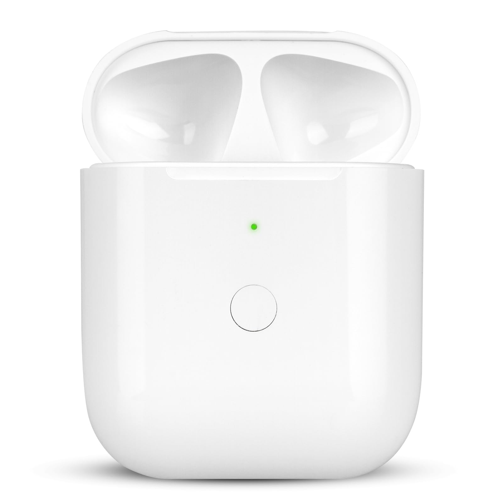 NOCRLG Replacement AirPod Charging Case Compatible with AirPods 1st 2nd Generation Wireless Charging case 550mAh Bluetooth Pairing Sync Button (No Earbuds)