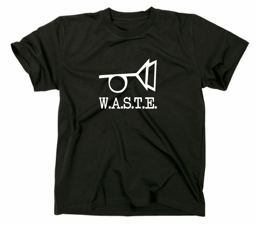 Styletex23 Men's Black W.a.s.t.e T-Shirt, Xl,