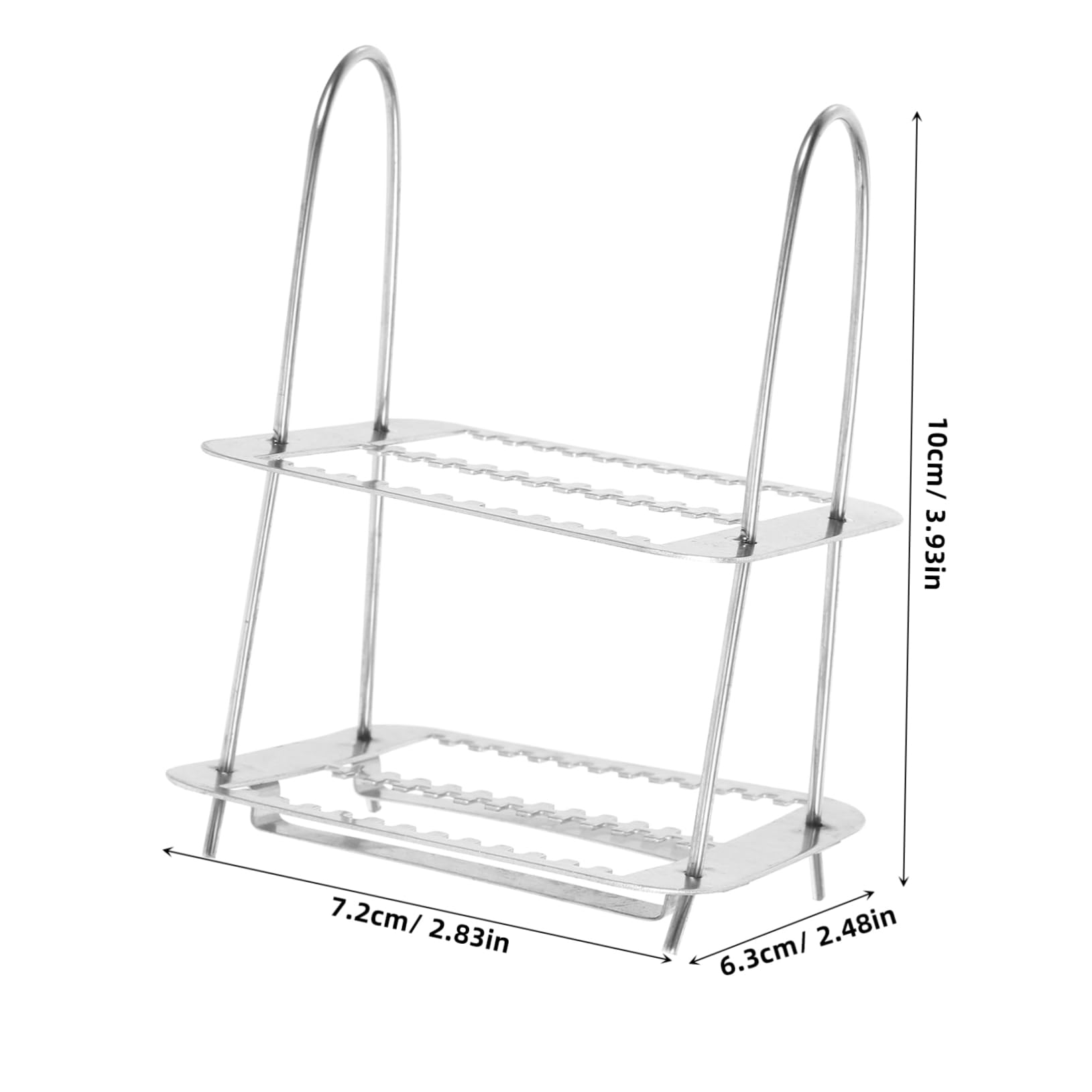 STOBAZA Stainless Steel Staining Rack 26 Glass Slides Holder Lab Microscopy Storage Rack Easy Access