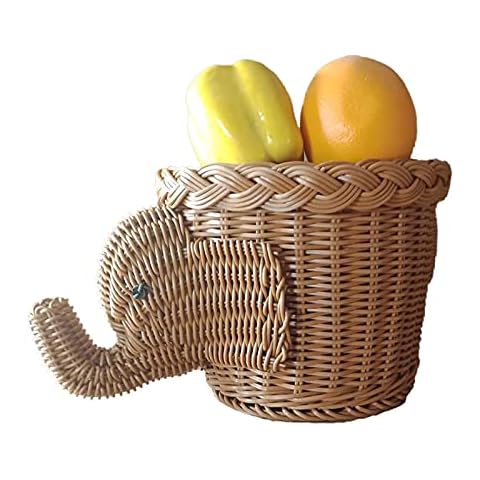 Yuehuam Rattan-Aufbewahrungskorb, geflochtener Rattan-Organizer Cover