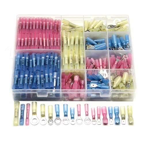 Kit de terminales de crimpado termorretractiles con conectores de anillo y espada 4
