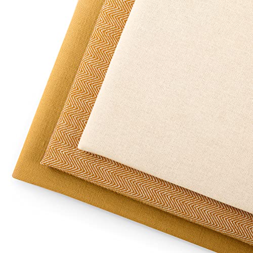 AmeliaHome 3er Set Geschirrtücher Baumwolle Küchentücher 50x70 cm Geometrisches Muster Letty Beige Senfgelb