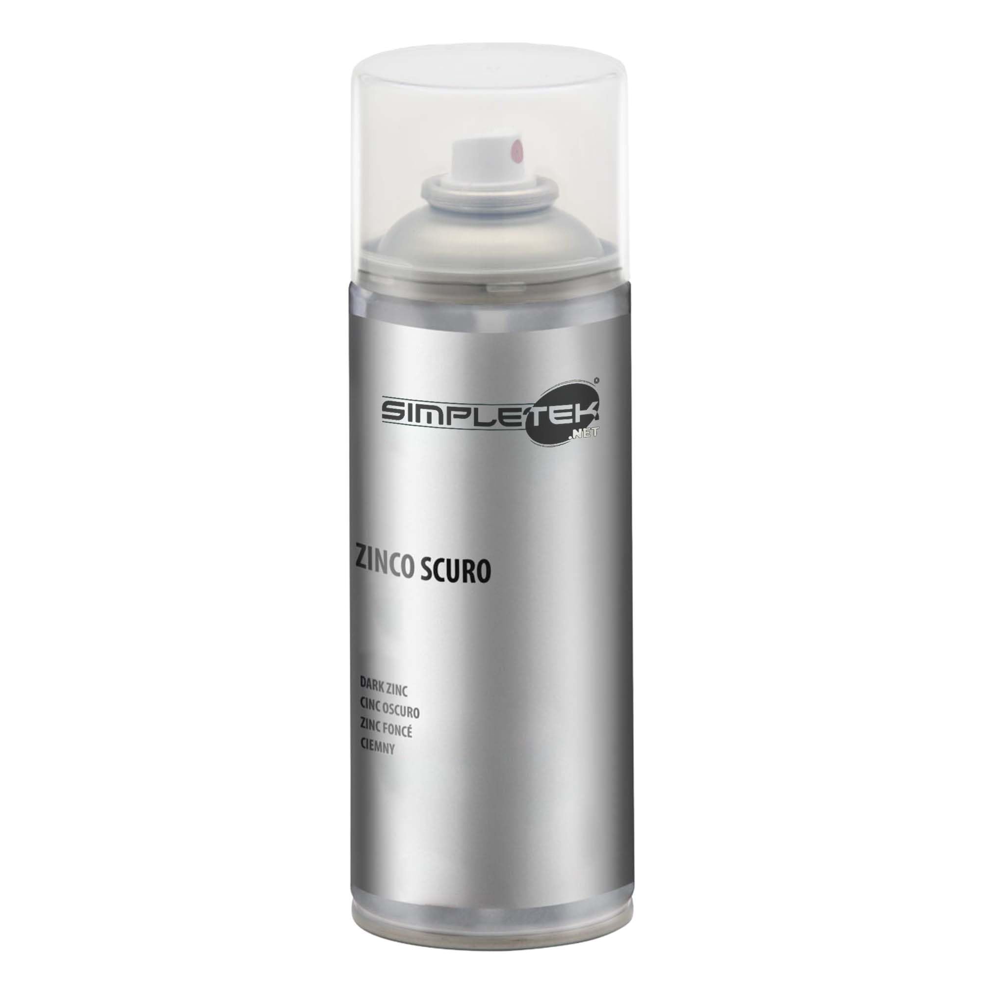 SIMPLETEK - 12X Bomboletta Spray Vernice Zincante Zinco Scuro A Freddo Per Metalli Galvanica Protegge Dall'Ossidazione 400 ml (12 pezzi)