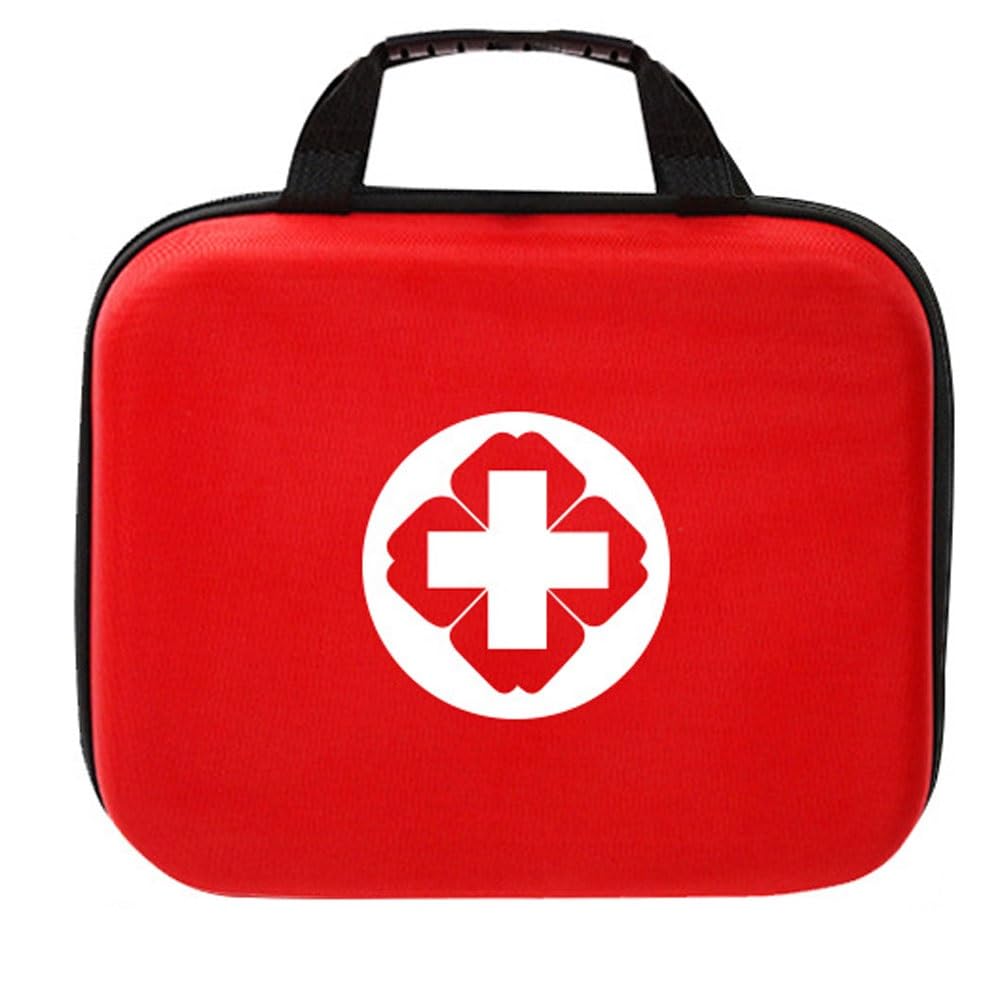 Botiquín de primeros auxilios, Bolsa de Almacenamiento para Desfibrilador Médico con Logotipo de Cruz Roja, Botiquín de Primeros Auxilios para Hospitales y Espacios Públicos(Red,23 * 18 * 8cm)