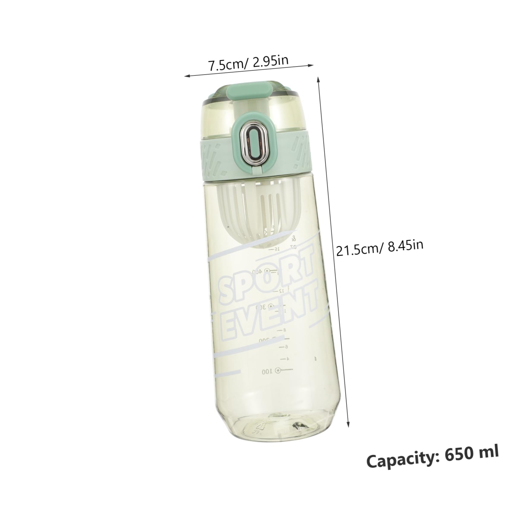 UPKOCH Sportpokal riesige Flasche Wasserflaschen Trinkflasche Verschüttungsflasche einfach tragbar Sportwasserflasche Wasserflasche für Fitness STK Light Green Wiederverwendbar