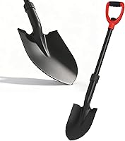 GSBLUNIE 33" Heavy Duty Garden Shovel with Ergonomic D-Grip & Fiberglass Shaft - Portable Spade for Digging, Camping, Gardening
