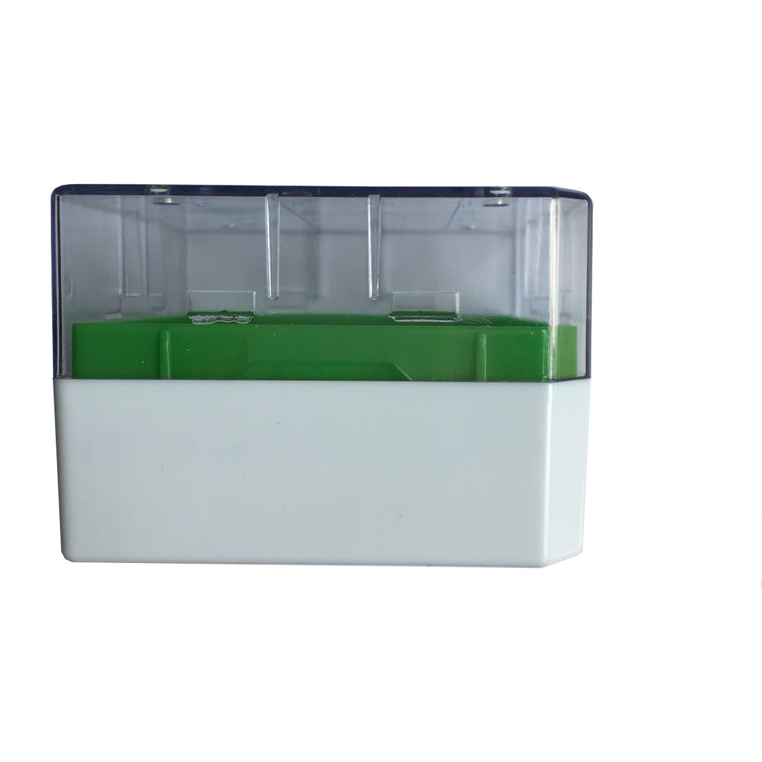 CryoBox - Estante para viales de policarbonato, 75 mm de largo x 75 mm de ancho x 52 mm de alto, matriz de 5 x 5, 25 lugares (paquete de 5) (verde)