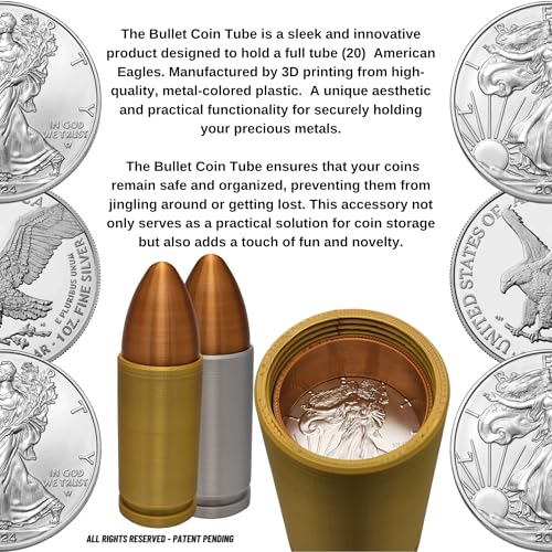 Tubos para Monedas Bullet Coin Tube de Plástico Bronze miniatura 3