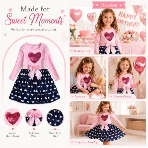 Image of VIKITA 2017 Girls Embroidery Cotton Long Sleeve Flower Dresses LH5460 for 1-8 Years ?-