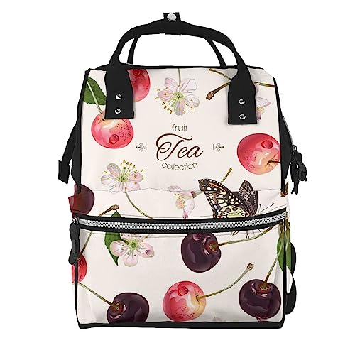 Sac à dos à langer cerises fini le désordre en voyage