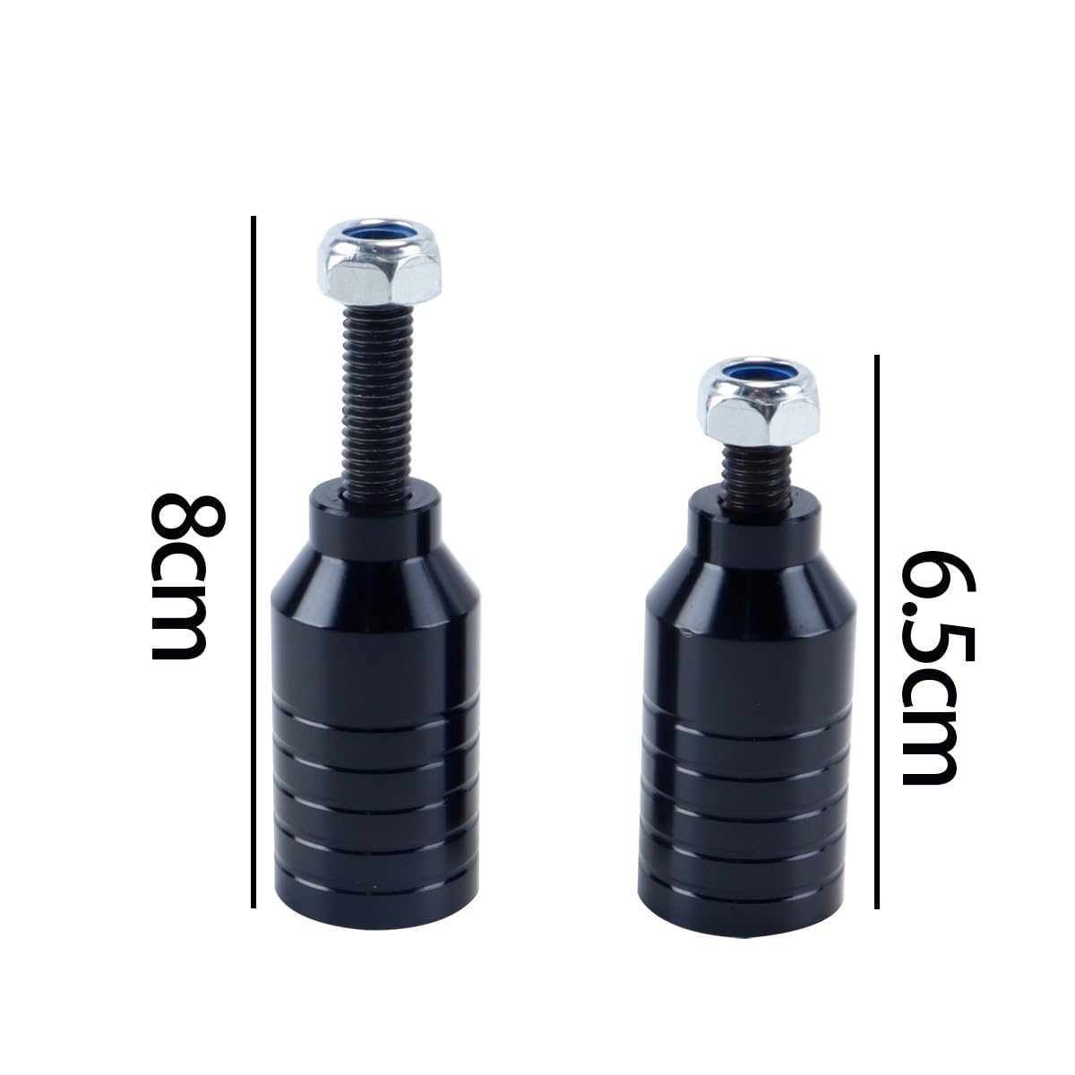 Estribos para patinete acrobático Pro Stunt de aluminio negro arcoíris 12,9 pasos tuerca montaje grinds 5050