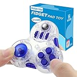 WUQID Fidget Pad Toy for Anxiety and Stress Relief 10 Fidget Features Infinity Cube with Silent Button ABS Plastic Controller Pad Infinity Cube for Kids and Adults,ADHD ADD OCD