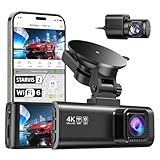 REDTIGER 4K Dash Cam Front and Rear, Fastest 5.8GHz Wi-Fi6 Dashcam, STARVIS 2 Ultra Night Vision Dash Camera, 3.18” Screen, 170°Wide Angle, 24H Parking Mode, SD Card Not Included, Max 512GB(F7NP-N)