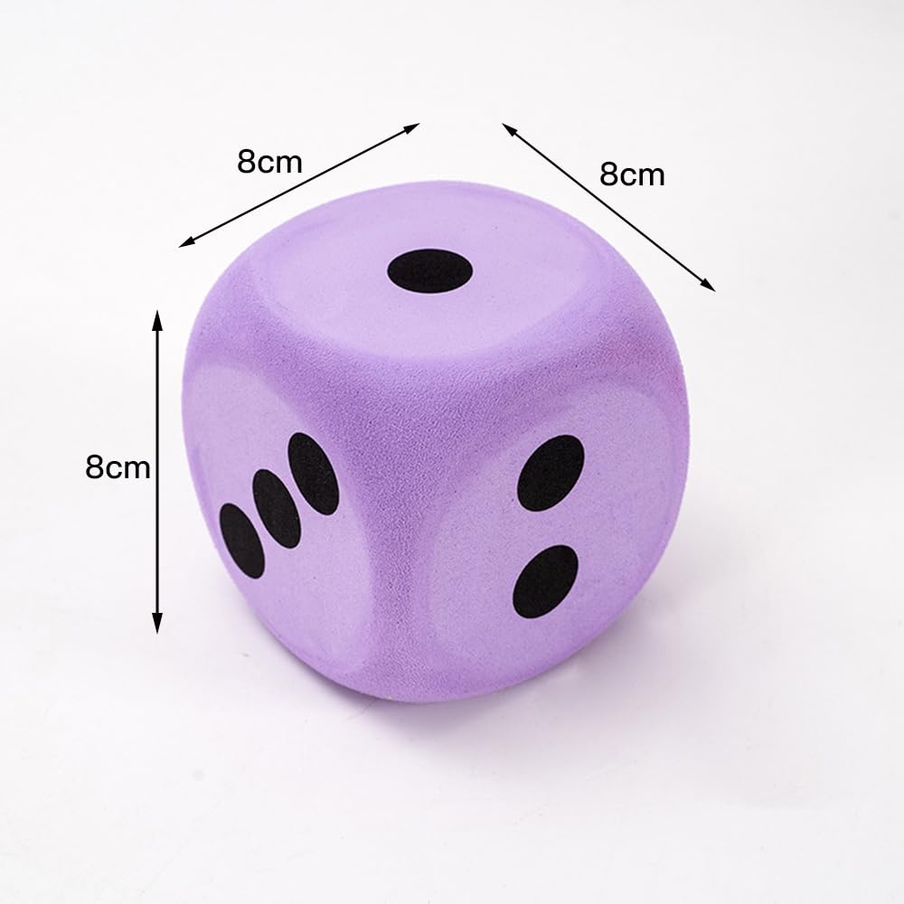 Amazon | Mikankawa サイコロ 8cm 六面体 丸角正方形 材 手のひら