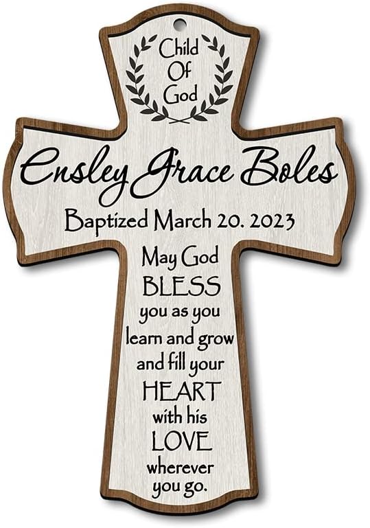 6-Inch Silver Baptism Cross For Boys - First Holy Communion & Christening Gift From Godparents
