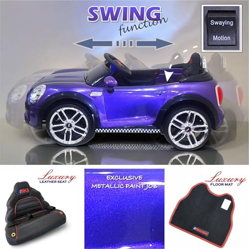 Image of MEKASHI Premium Electric Ride on Cars for Kids with Long Wheel Base, 1-7yrs (Metallic Violet, MKS001)