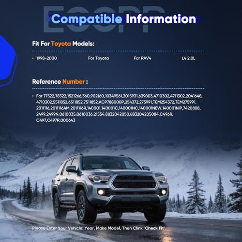 Image of ECCPP AC Compressor with Clutch Fit for Toyota RAV4 2.0L 1998-2000 | 77322,78322 Fast Cooling AC Compressor Low Vibration Under 72db Reduces Engine Load Fuel Efficient