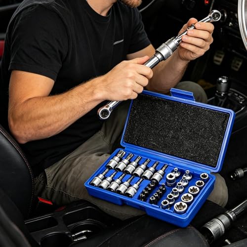 Clés de réparation type E et jeu de douilles pour garage et maison - 3