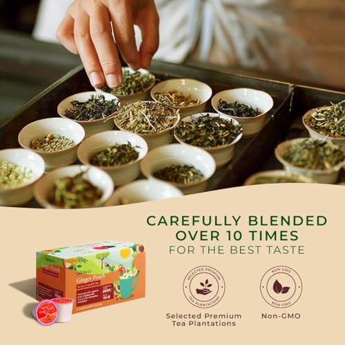 Image of Ginger Peach Tea Pod (16 Count) - 100% Natural Caffeinated Black Tea