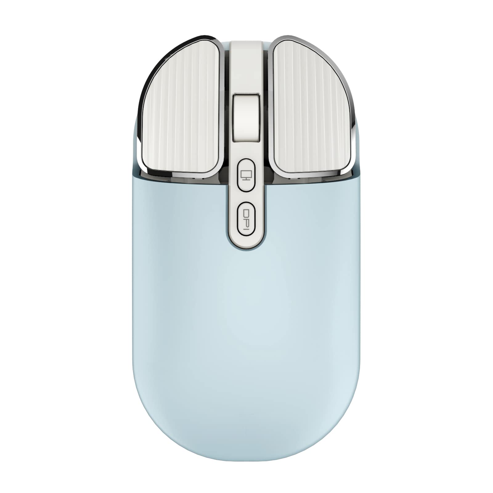 2.4G Wireless Rechargeable Mouse with USB Receiver,One Click Return to Desk,Mute Button,Power Saving, 2400DPI Optical Cute Girls Mouse for Laptop,Notebook,PC,Tablet (Blue)